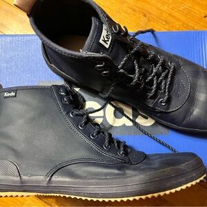Keds Women’s Navy High-Top Leather Sneakers Size 9